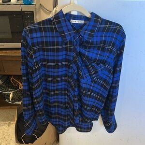 Alice + Olivia FINELY FLANNEL BUTTON DOWN Women’s Small